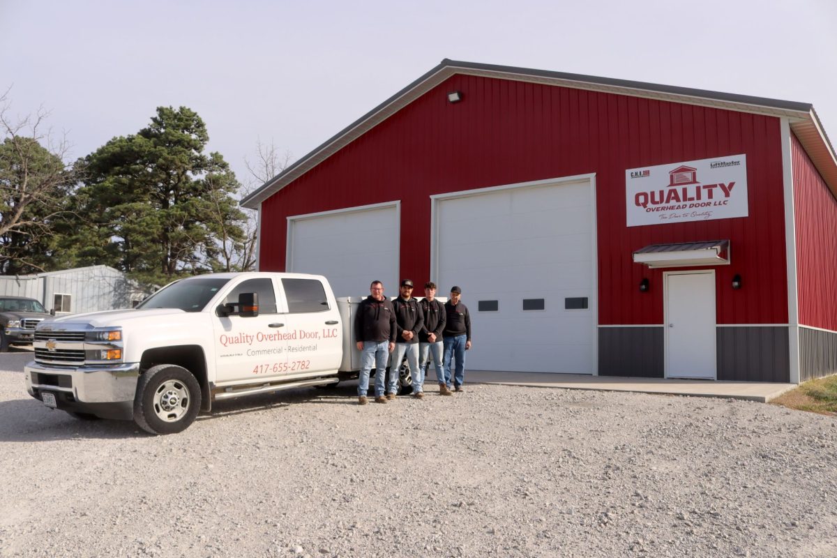 The team of Quality Overhead Door LLC outside the warehouse at 363 Peewee Crossing, Seymour, Missouri