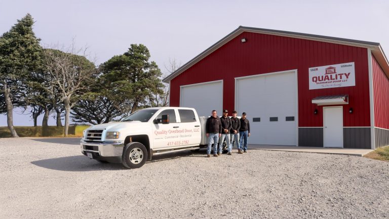 The team of Quality Overhead Door LLC outside the warehouse at 363 Peewee Crossing, Seymour, Missouri